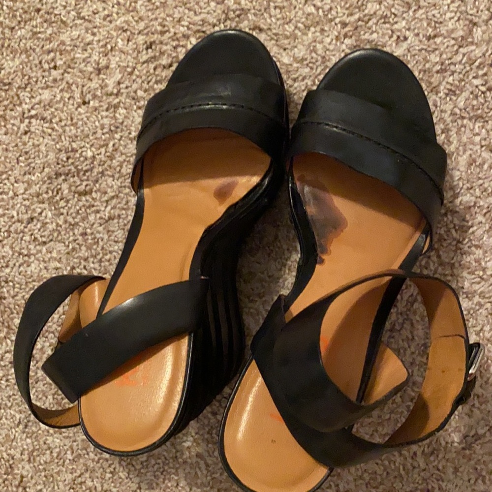 Michael Kors black wedges
